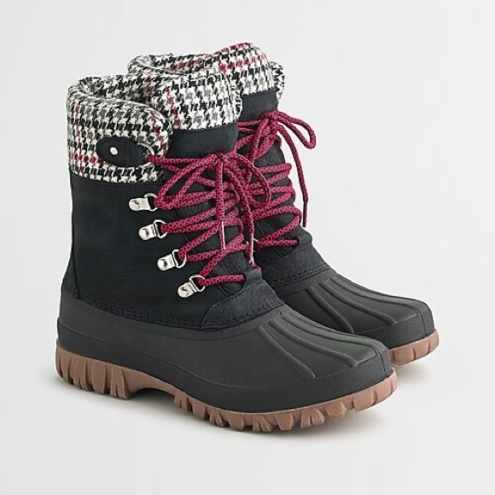NWT J.Crew Perfect Winter Boots in Deepest Navy